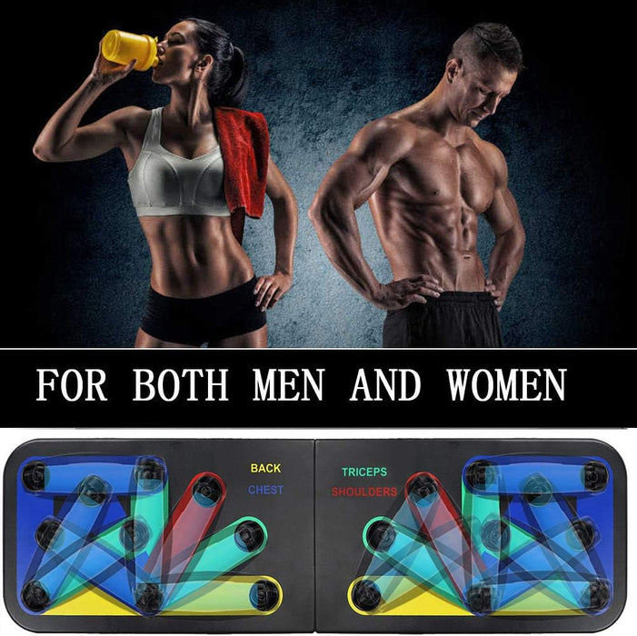 Push Up Rack Board Men Women 9 in 1 Body Building Fitness Exercise Workout Push-up Stands for Body Building Training Gym