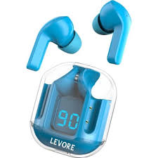 Levore TWS Crystal Bluetooth Earphone, Built-In Microphone, Active Noise Cancelling, Screen Display