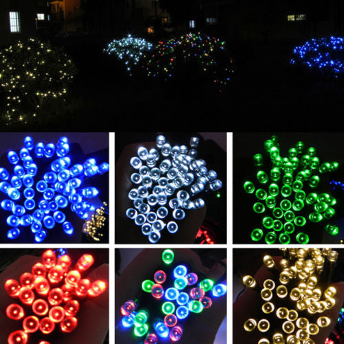 12M 100 LED Solar Panel Powered Fairy String Lights