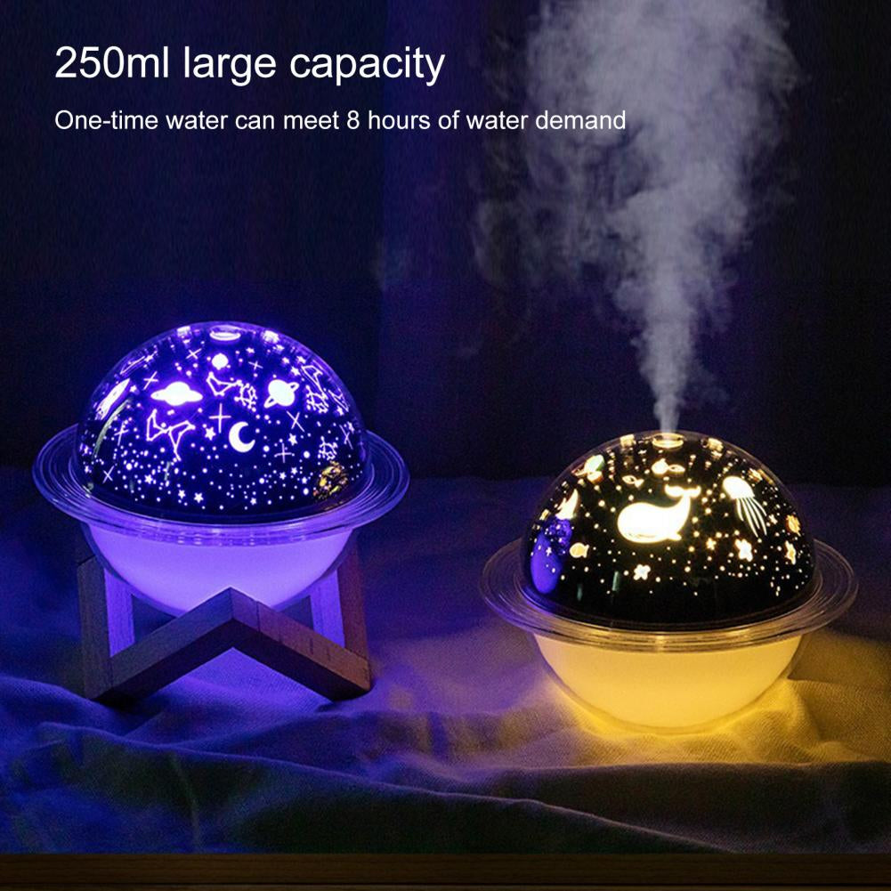 Ultrasonic USB Projection Lamp Space Theme Humidifier Black