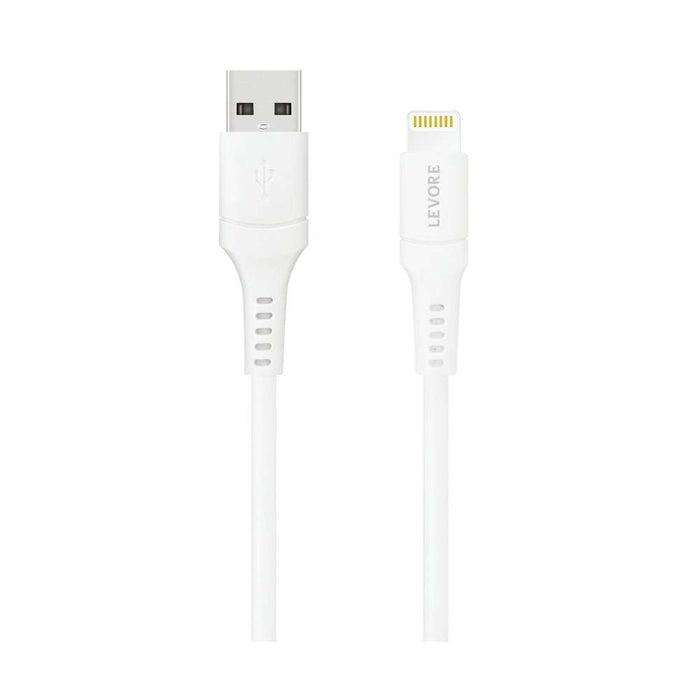 Levore 1m PVC USB A to Lightning Cable White, LC1111-WH