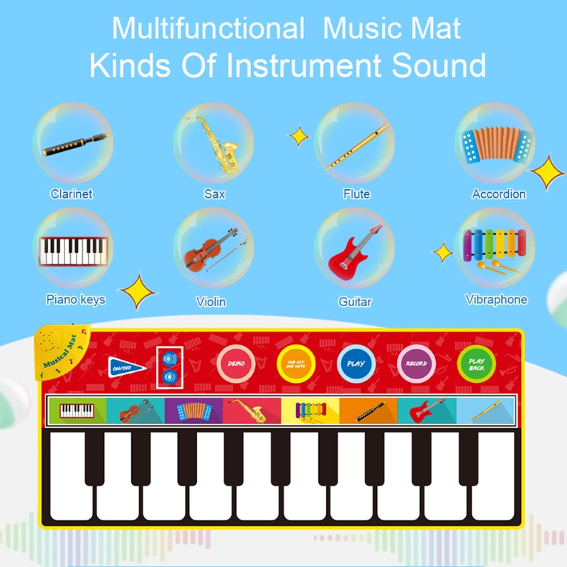 Musical Piano Keyboard Mat 148x60cm