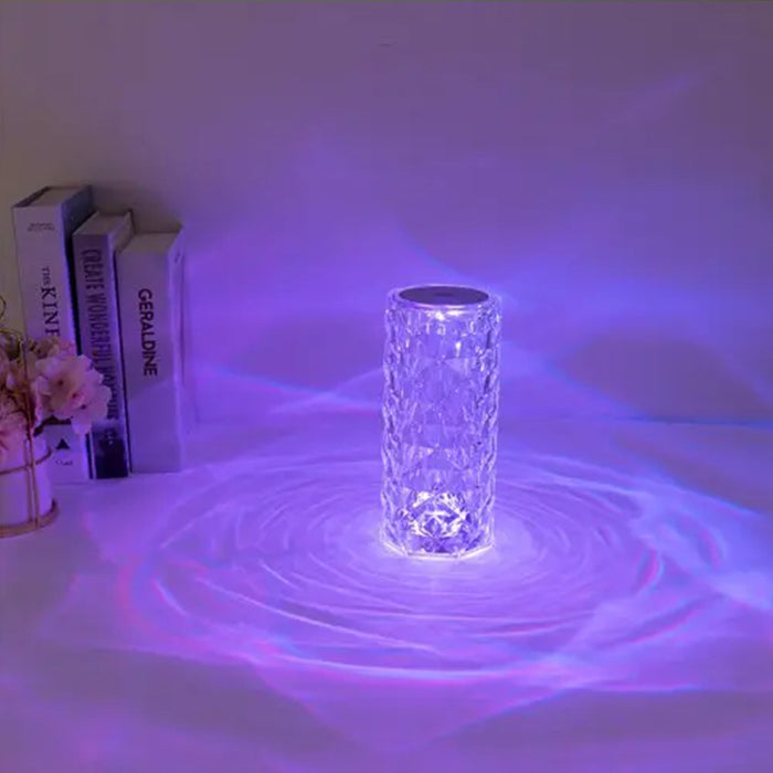 Rechargeable Rose Shadow Table Lamp