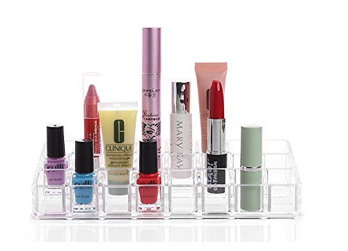 24-Slot Lipstick Organizer Clear