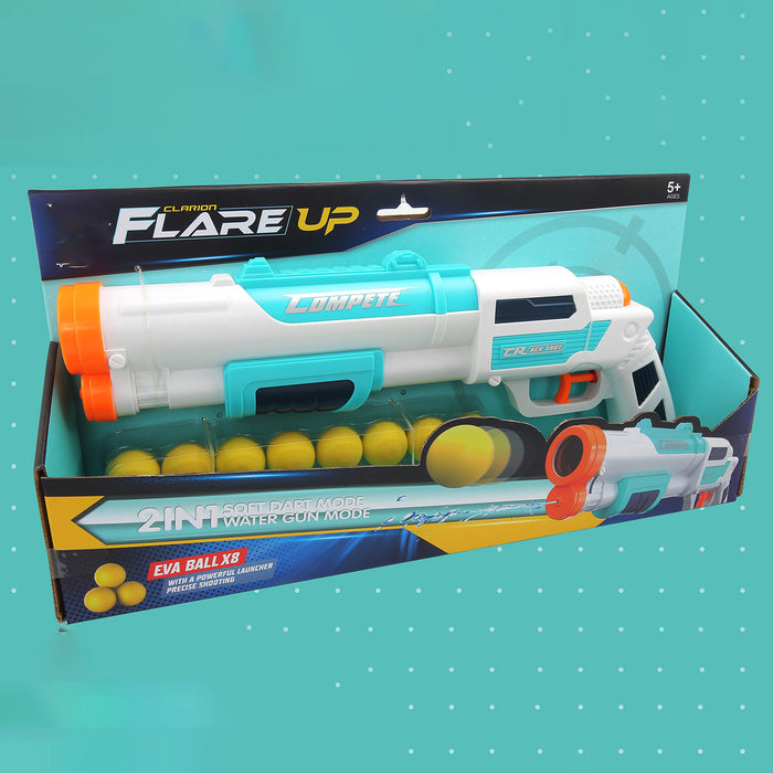 2 IN 1 WATER SHOOTING & SOFT BLASTER TOY FOR KIDS