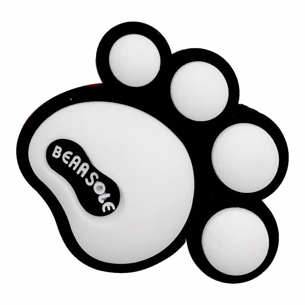 Tangyongjiao Car Exterior Accessories 4 PCS Dog Footprint Shape Cartoon Style PVC Car Auto Protection Anti-Scratch Door Guard Decorative Sticker (Black) (Color : White)