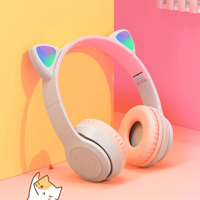 Cute Cat Ears Wireless Gaming Headset,
