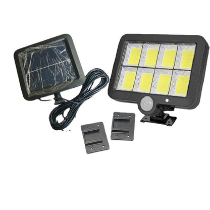 HS-8022 Solar Sensor Light, Solar Powered Exterior Security Light Fixture With Remote Control For Outdoor