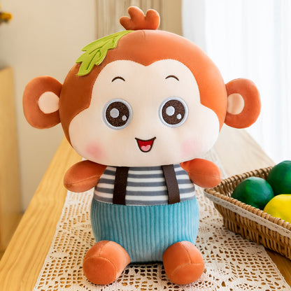 65cm Cute Soft Peach Monkey Plush Toys Office Nap Stuffed Animal Pillow Home Comfort Pillow Christmas Gift Doll For Kids Girl