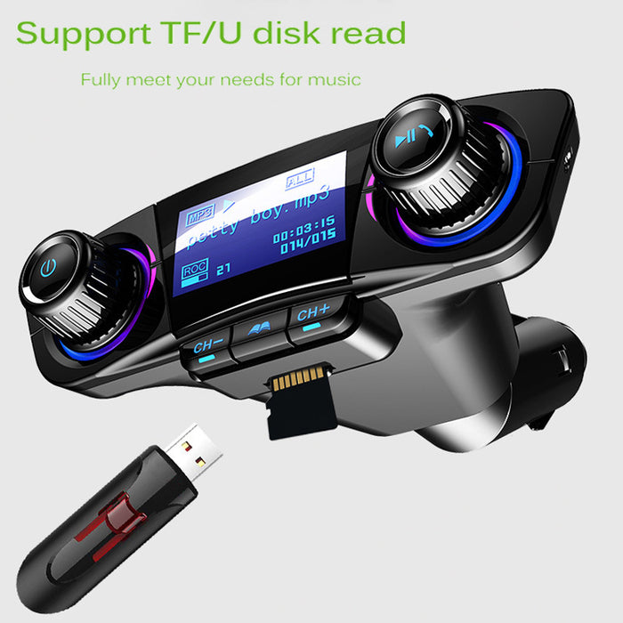 Earldom M60 Wireless Charger Car Kit, Bluetooth Car Charger FM Transmitter & Music Player