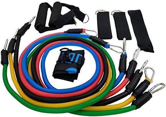 11-Piece Fitness Resistance Bands Set 42inch