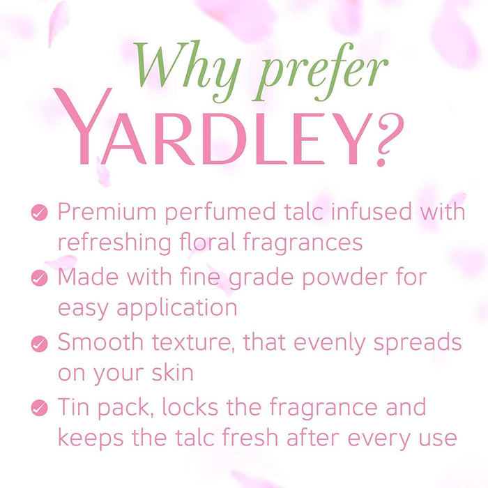 Yardley London English Rose Perfumed Talc for Women