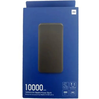 Genuine Mi Redmi Power Bank 10000mAh Power Bank - Model PB100LZM Fast Charging Global Version - Dual USB Port Battery Charger Bank - Black