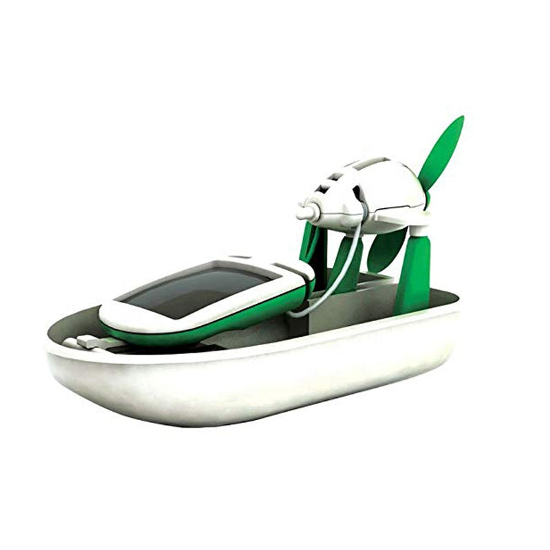 6-In-1 DIY Solar Educational Kit Boat Plane Fan Puppy Car Robot Toy