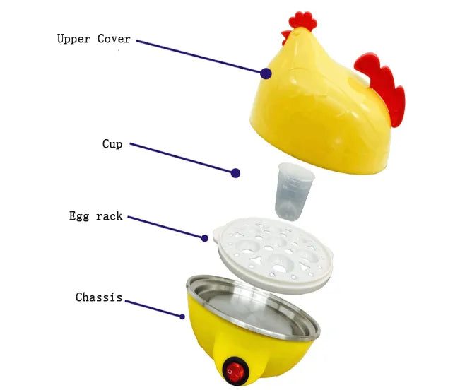 Electric Egg Boiler Cooker 2.72E+12 White/Yellow