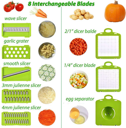 12 in 1 Mandoline Slicer, Heavy Duty Potato /Onion/ Food/ Veggie Chopper