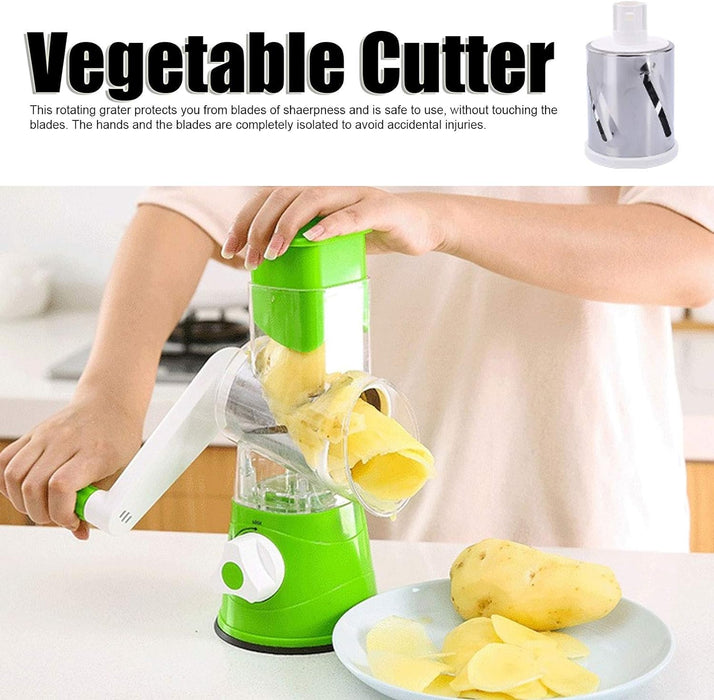 3-Blades Vegetable Cutter for Vegetable Fruit Cutter Cheese Shredder - Free Home Delivery
