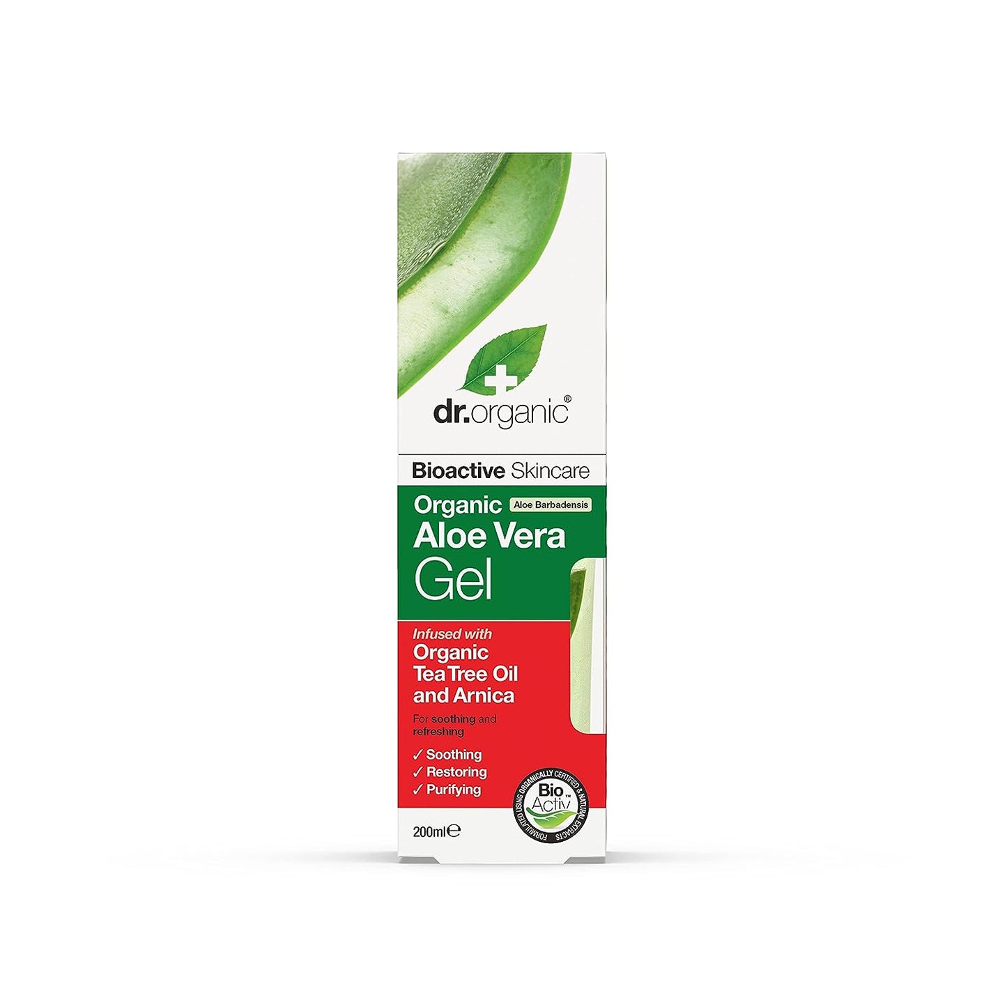 Dr.organic Organic Aloe Vera Gel With Organic Tea Tree Oil And Arnica 200ml