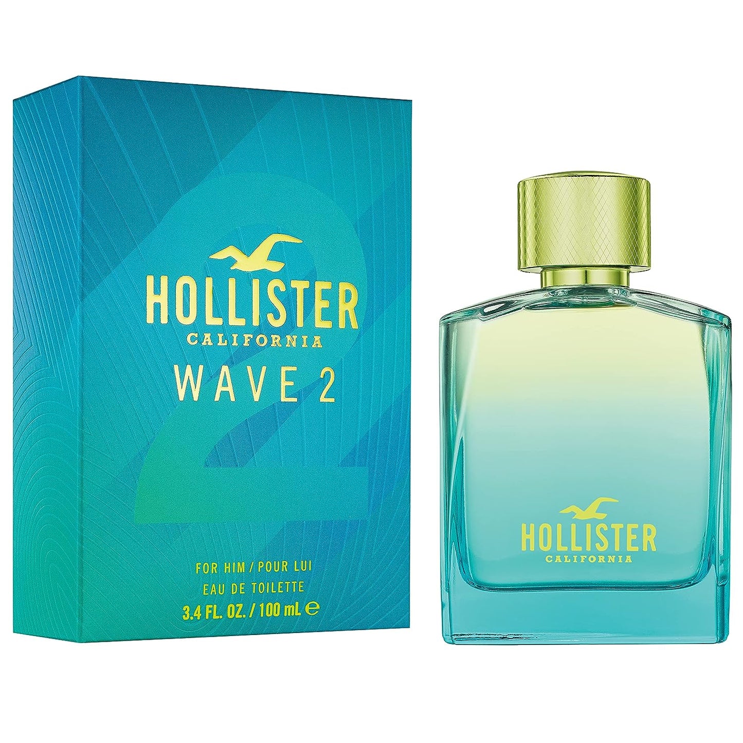 Hollister Wave 2, Eau de Toilette Spray, Men, 3.4 Ounce