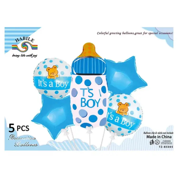Its a Boy 5pcs Foil Balloons Set