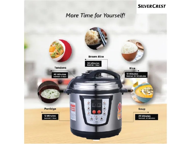 SILVER CREST Electric Pressure Cooker 6L 10 in 1 Programmable