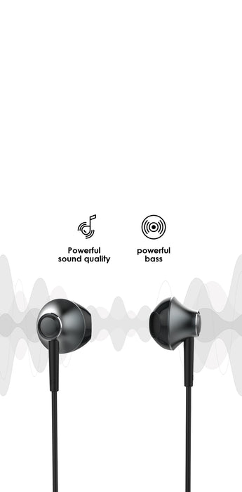 TECNO Rock R2 Wired Earbuds with Microphone 3.5mm, Wired in Ear Headphones