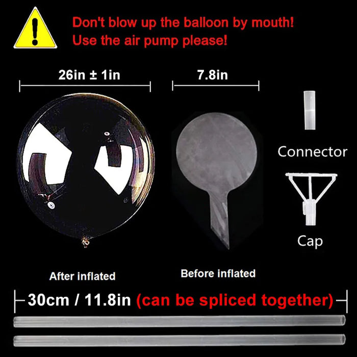 1 pcs 18inch Transparent LED Flash Light Balloons