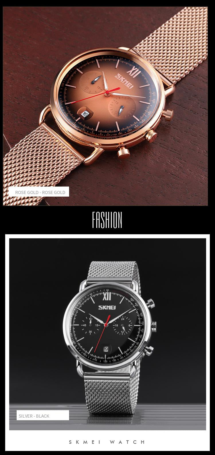 Men's Fashion Clock's Top Brand Luxury Quartz Waterproof Watch 9206