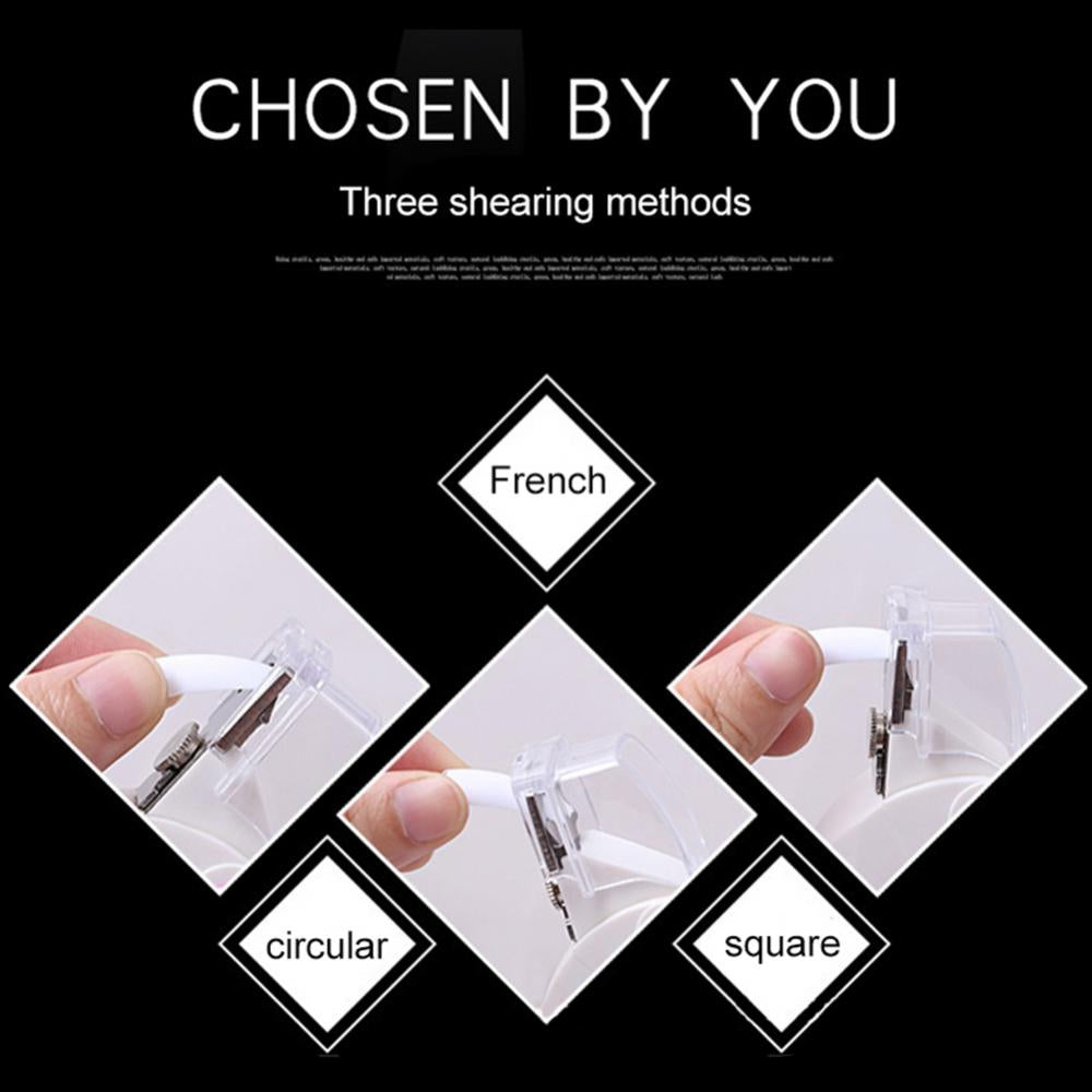 Triple Cut Acrylic Tip Cutter Measuring Dial (6 Size Options) Professional Acrylic Nail Clipper - Nail Tip Cutter Manicure Tools