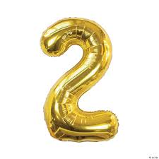 Number 2 Birthday Decorative Party Foil Balloon
