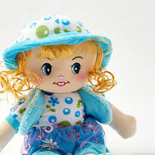 baby blue stuffed doll plush toy for girls - 25 cm.