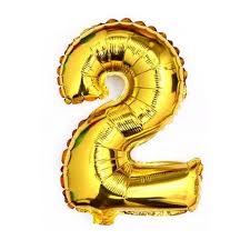 Number 2 Birthday Decorative Party Foil Balloon