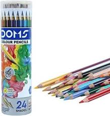 Doms Colour Pencil Round Tin Pack 24 Shades