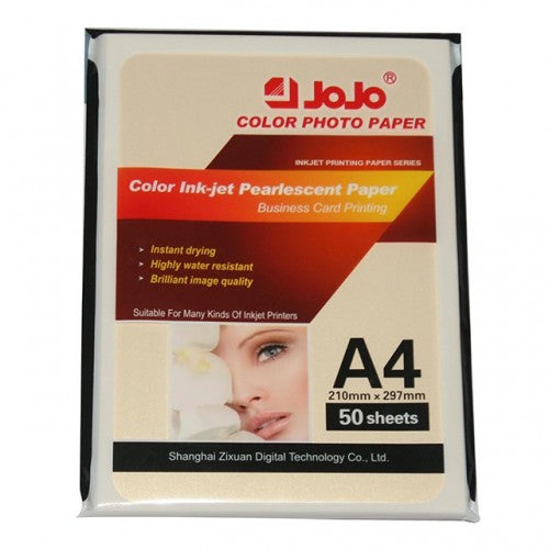 Jojo Color ink-jet Pearlescent Paper for Business Card Printing A4 / 50 Sheets