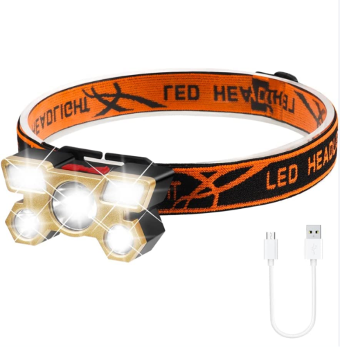 LED Headlamp Rechargeable Five Lights