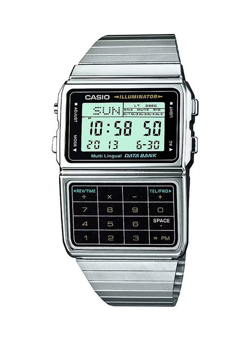 Men's Data Bank Digital Watch DBC-611-1 - 33 mm - Silver
