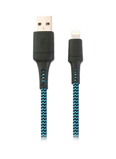 Goui Data And Sync USB Charging Cable Black/Light Blue Model Number : G-LC15-8PIN