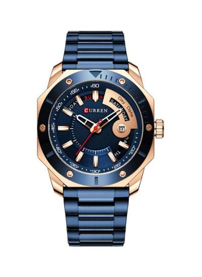 Men's Water Resistant Analog Watch 8344 - 35 mm - Blue