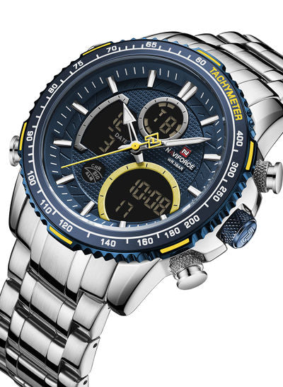 Men's Stainless Steel Analog+Digital Wrist Watch NF9182 S/BE