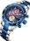 Men's Stainless Steel Chronograph Wrist Watch NF9173 S/BE - 45 mm - Silver And Blue
