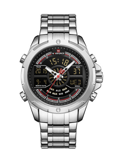Men's Stainless Steel Analog+Digital Wrist Watch NF9170 S/B