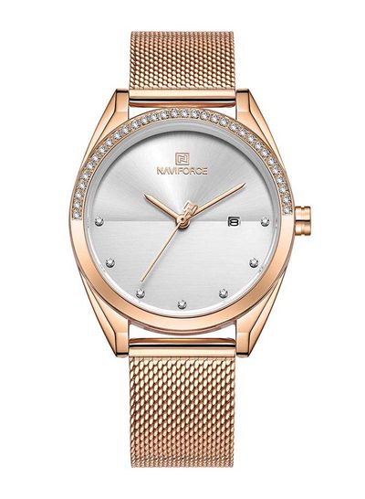 Women's Stainless Steel Analog+Digital Wrist Watch NF5015 RG/W